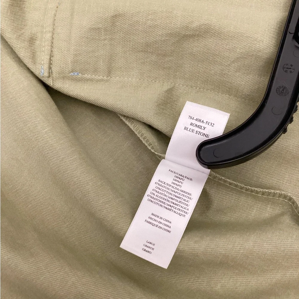 NWT Rails The Romily Vegan Leather Utility, Safari jacket in Bluestone Size L - Picture 15 of 15